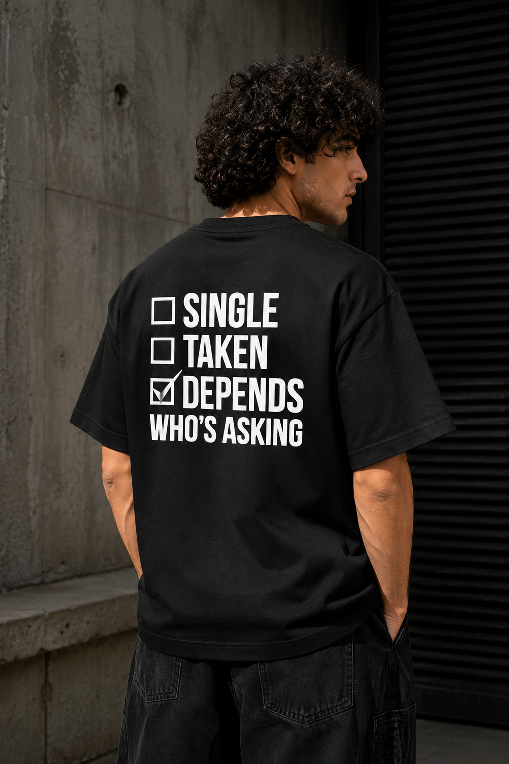 Relationship Status Oversized Graphic T-Shirt