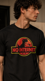 No Internet Dino Regular Fit T-Shirt