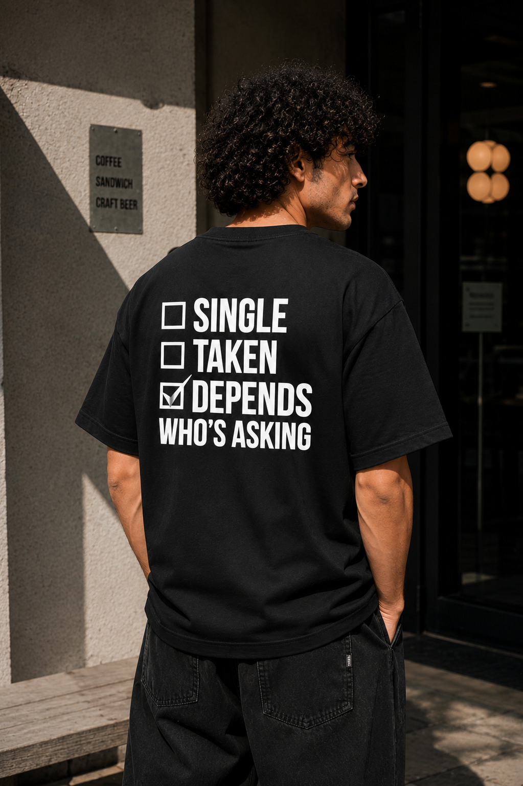 Relationship Status Oversized Graphic T-Shirt