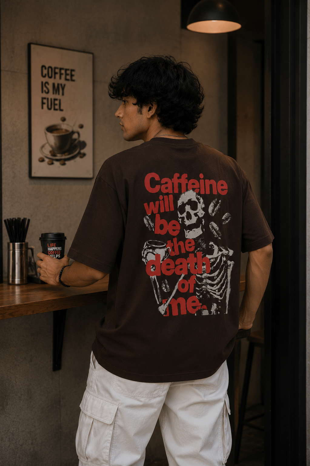 Caffeinated Death Oversized T-Shirt